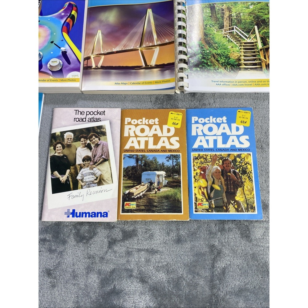 AAA Tour Book Guide Pocket Road Atlas Lot of 12‎ Travel US Trip Vacation VTG PB - Picture 5 of 14